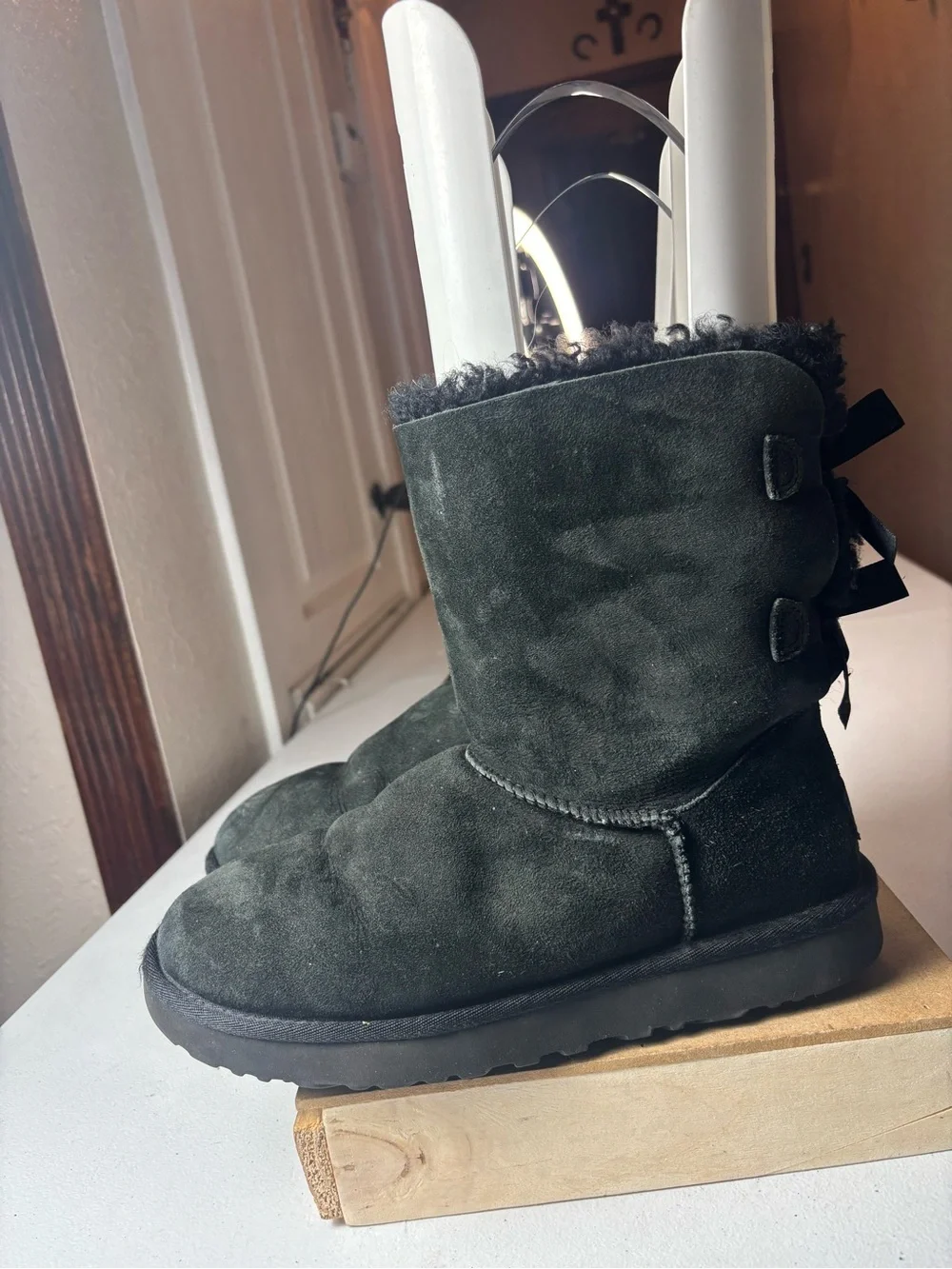 UGG Bailey Bow II Boots in Black #ugg #boots Sz 9